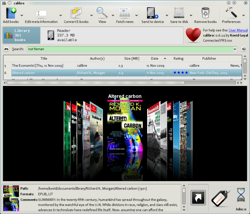 Calibre screenshot 1